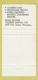 Matchbook Cover - Road Runner Courier Service Winnipeg MB 30 Strike