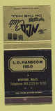 Matchbook Cover - NCO Club LG Hanscom Field Bedford MA WEAR 30 Strike