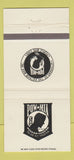 Matchbook Cover - POW MIA Prisoners of War Missing In Action Military 30 Strike