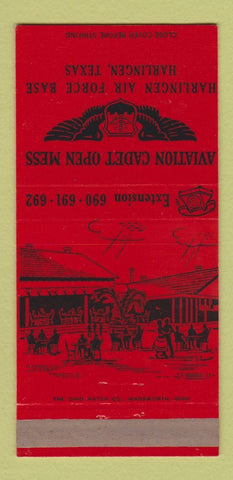Matchbook Cover - Aviation Cadet Open Mess Harlingen Air Force Base TX 30 Strike