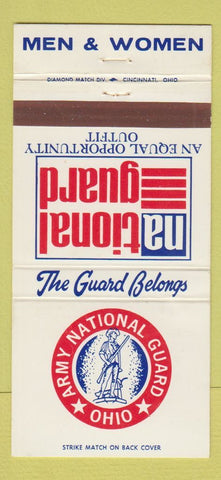Matchbook Cover - Army National Guard Recruiting OH Ohio Dayton  30 Strike