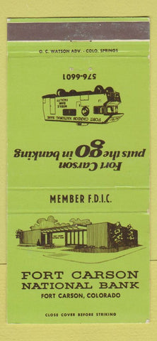 Matchbook Cover - Fort Carson National Bank Colorado 30 Strike
