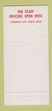 Matchbook Cover - Officers Open Mess Andrews Air Force Base Christmas 30 Strike