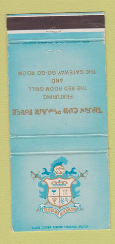 Matchbook Cover - Fun Club US Air Force Travis Air Force Base WEAR 30 Strike