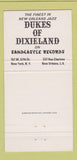 Matchbook Cover - Duke's Place Jazz New Orleans LA 30 Strike
