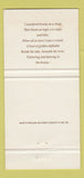 Matchbook Cover - William Wordsworth Cambria Cavery Grasmere Cumbria 30 Strike