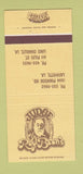 Matchbook Cover - Jude Roy Bean's Lake Charles Lafayette LA 30 Strike