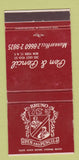 Matchbook Cover - Pen and Pencil Bruno New York City WEAR 30 Strike