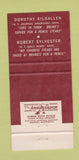 Matchbook Cover - Pen and Pencil Bruno New York City WEAR 30 Strike