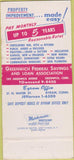 Matchbook Cover - Greenwich Federal Savings Loan Byran CT 30 Strike