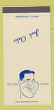 Matchbook Cover - Jack Oakie Actor Movie Star 30 Strike