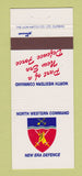 Matchbook Cover - North Western Command Defense Military South Africa