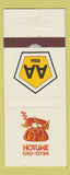 Matchbook Cover - AA RSA Auto Club UK WEAR 30 Strike