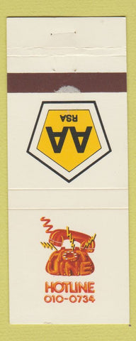 Matchbook Cover - AA RSA Auto Club UK WEAR 30 Strike