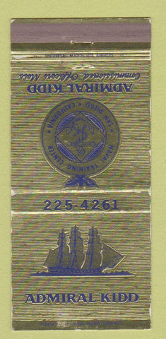 Matchbook Cover - Admiral Kidd Officers Mess San Diego CA Navy WEAR 30 Strike