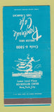 Matchbook Cover - Romenade Cafe French New York City 30 Strike