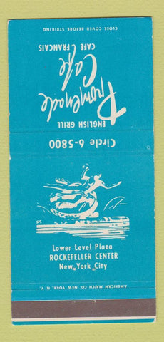 Matchbook Cover - Romenade Cafe French New York City 30 Strike