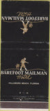 Matchbook Cover - Barefoot Mailman Hotel Hillsboro Beach FL WEAR 30 Strike
