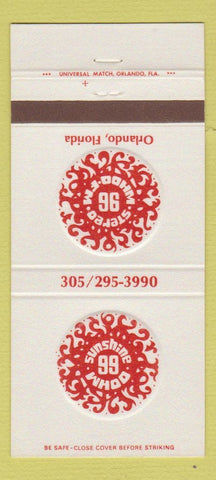 Matchbook Cover - Sunshine 99 FM Radio Orlando FL 30 Strike