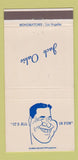 Matchbook Cover - Jack Oakie Actor Movie Star 30 Strike