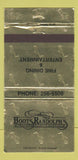 Matchbook Cover - Boots Randolph's Nashville TN WEAR 30 Strike