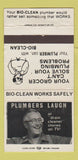 Matchbook Cover - Bio Clean Plumbing Products Milwaukee WI WEAR 30 Strike
