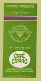 Matchbook Cover - Cafe Casino Resorts International Atlantic City NJ 30 Strike