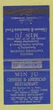 Matchbook Cover - Min Ju Chinese Restaurant New York City WEAR 30 Strike