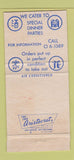Matchbook Cover - Lun Far Chinese Restaurant New York City 30 Strike