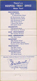 Matchbook Cover - Rhode Island Hospital Trust Providence Cranston RI 30 Strike