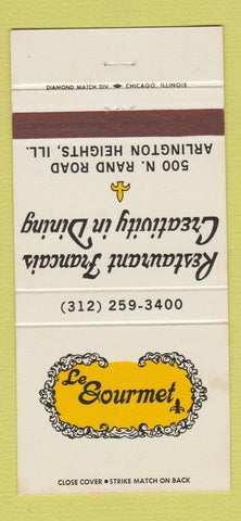 Matchbook Cover - Le Gourmet Restaurant French Arlington Heights IL 30 Strike