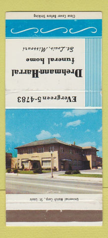 Matchbook Cover - Drehmann Harral Funeral Home St Louis MO WEAR 30 Strike