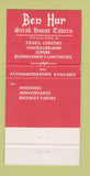 Matchbook Cover - Ben Hur Steak House Burlington ON 30 Strike