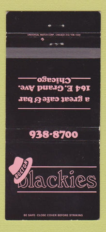 Matchbook Cover - Blackies Cafe Bar Chicago IL WEAR 30 Strike