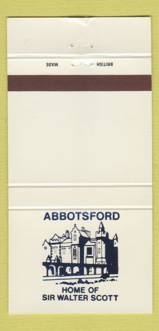 Matchbook Cover - Abbotsford Sir Walter Scott UK  30 Strike