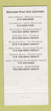 Matchbook Cover - Wolfgang Puck Cafe CA Los Angeles WEAR 30 Strike