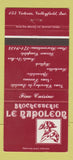 Matchbook Cover - Brochetterie Le Napoleon Valleyfield QC 30 Strike