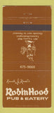 Matchbook Cover - Robin Hoods Pub Eatery Tacoma WA WEAR 30 Strike