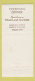 Matchbook Cover - Cap'n Kidd's Inn Nassau Bahamas 30 Strike