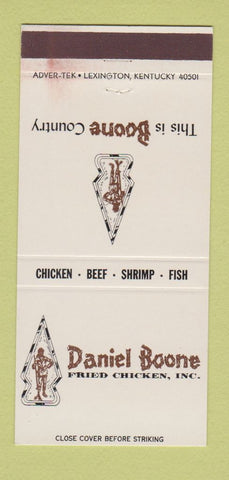 Matchbook Cover - Daniel Boone Fried Chicken WEAR 30 Strike