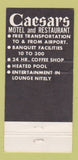 Matchbook Cover - Caesars Motel Restaurant Inglewood CA WEAR 30 Strike