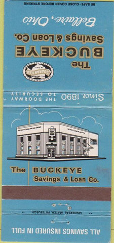 Matchbook Cover - Buckeye Savings Loan Bellaire OH 30 Strike
