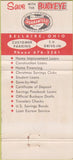 Matchbook Cover - Buckeye Savings Loan Bellaire OH 30 Strike