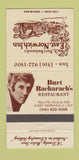Matchbook Cover - Burt Bacharach's East Norwich Inn LI NY 30 Strike