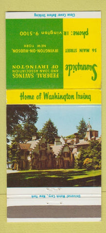 Matchbook Cover - Sunnyside Federal Savings Loan Irvington NY 30 Strike