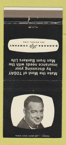 Matchbook Cover - Bankers Life Insurance Des Moines IA Hugh Downs TV 30 Strike