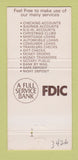 Matchbook Cover - Durham Bank Trust Durham NH 30 Strike