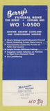 Matchbook Cover - Berry's Funeral Home Cleveland OH 30 Strike