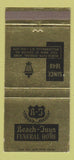 Matchbook Cover - Beach Juyn Funeral Home Williamsville NY WEAR 30 Strike