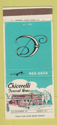Matchbook Cover - Chicorelli Funeral Home Albany NY 30 Strike